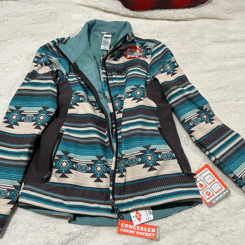 Cinch Women's Teal and grey Jacket conceal and carry